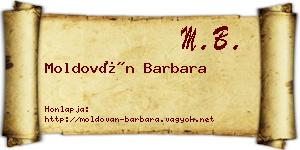 Moldován Barbara névjegykártya