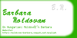 barbara moldovan business card